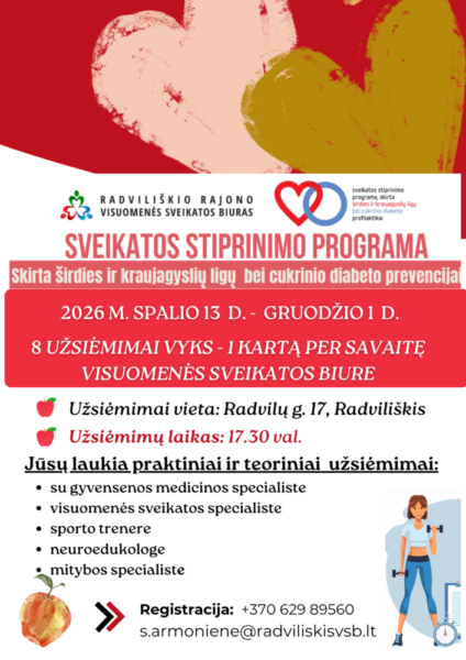 Širdies ir kraujagyslių ligų bei cukrinio diabeto prevencijos programa, įvadinė paskaita